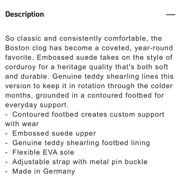 NIB Birkenstock Boston Teddy Shearling Lined Corduroy Clogs Cord Embossed Suede - Picture 9 of 14